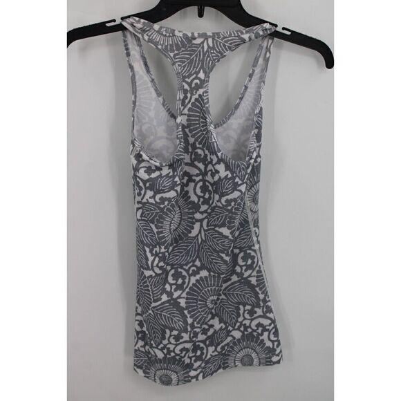LULULEMON COOL RACERBACK FOSSIL BEACH FLORAL TANK TOP SIZE 2 - Picture 4 of 6